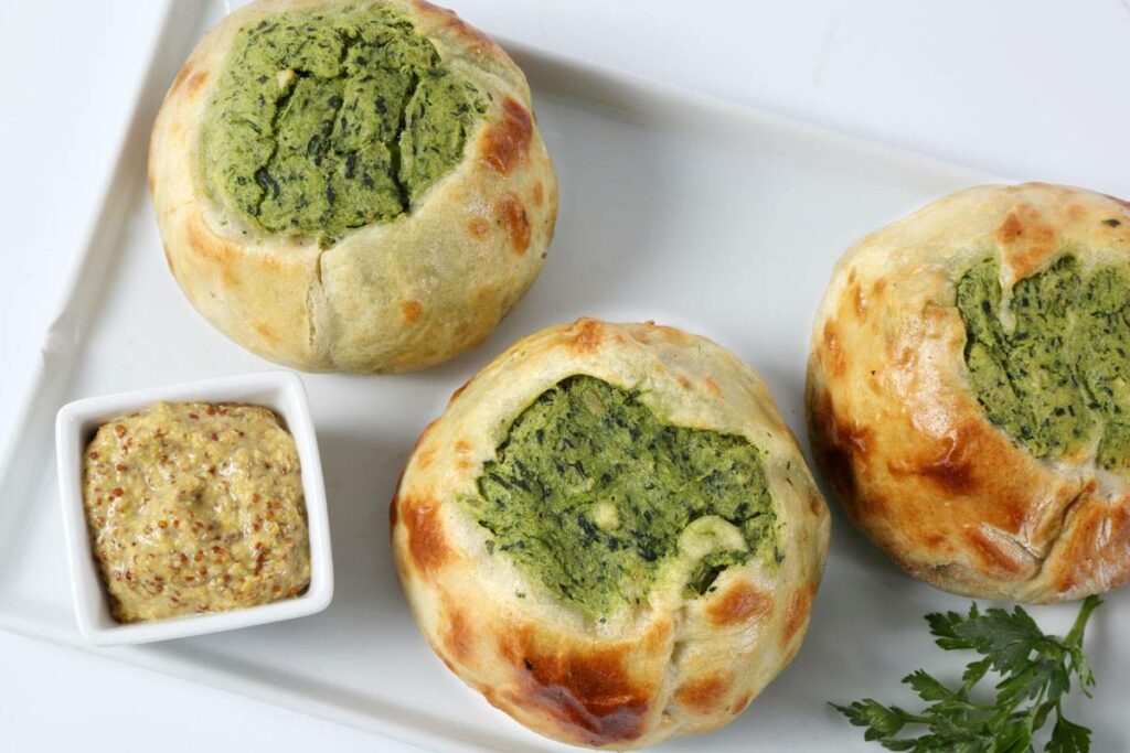 7 Handmade Baked Spinach knishes Gabila's